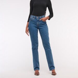 Abercrombie & Fitch Women's Straight Leg Blue Jeans